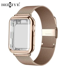 Milanese Watch Band+Case For Apple Watch Series 7 6 SE 5 40mm 44mm 38mm 42mm Stainless Steel Strap Bracelet for iwatch 45mm 41mm