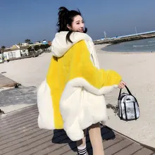 Зимняя женская куртка большого размера, высококачественное модное меховое пальто, женская плюшевая меховая теплая куртка, женская Норковая Толстая Длинная зимняя куртка с капюшоном