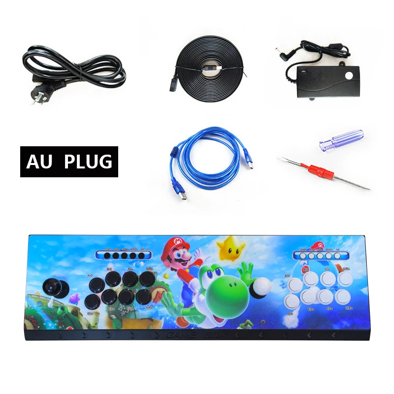 Style 3 AU PLUG Pandora 3D аркадная коробка 2448 в 1 Функция сохранения нулевой задержки 8 кнопок Джойстик контроллер PCB 134 шт. 3D игры ретро аркадная консоль - Цвет: Style 3 AU PLUG
