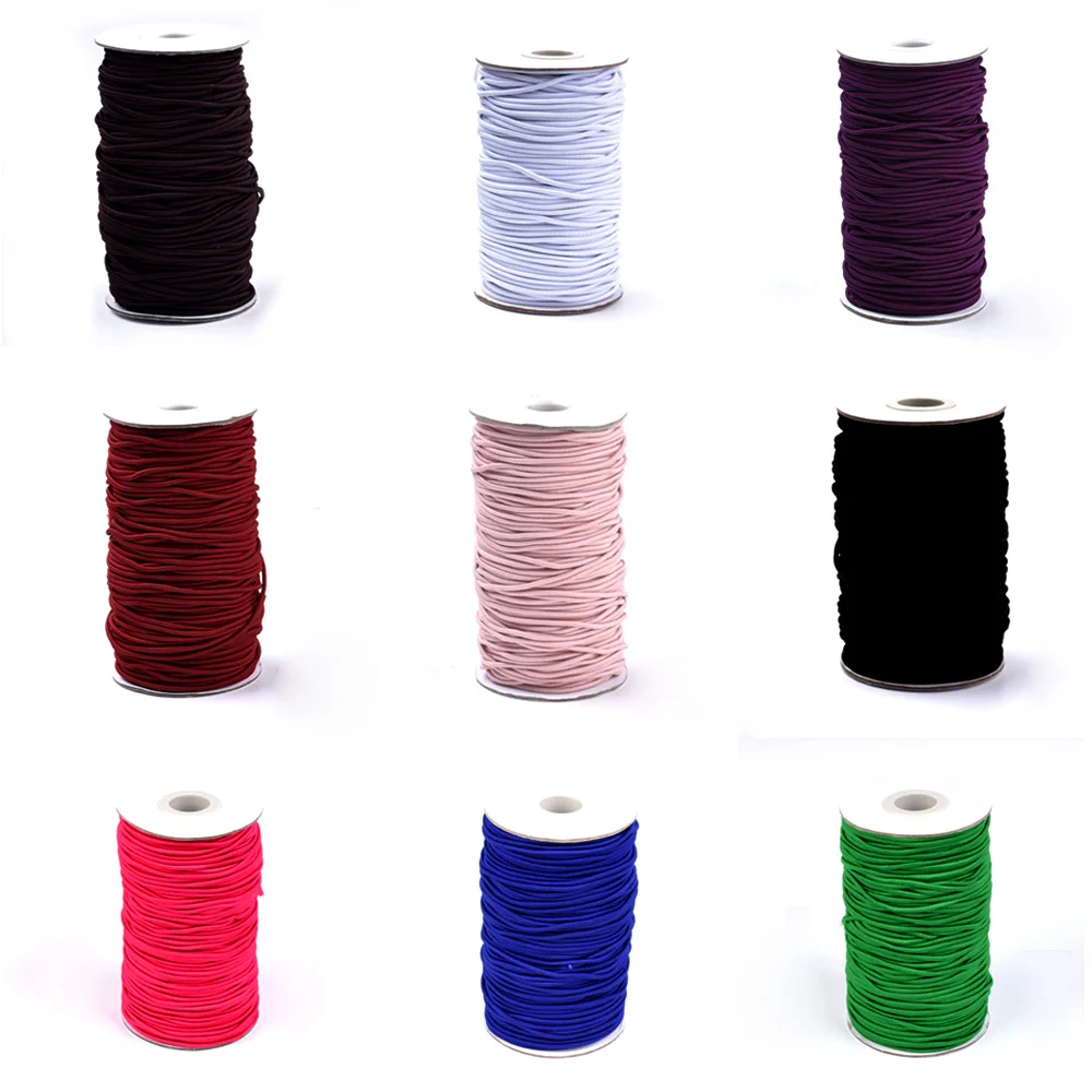 1 Roll Round Stretchy Elastic Thread Cords 2mm For Jewelry Making Mask Sewing Accessories Material about 70m/roll | Украшения и
