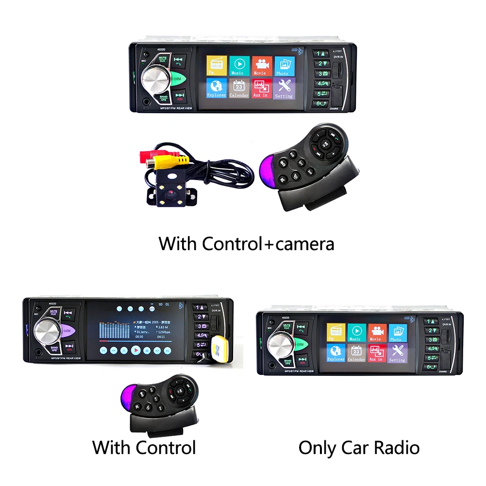 4022D аудио FM Bluetooth 4,1 дюймов экран автомобиля радио Универсальный USB Aux Мультимедиа Видео Стерео MP5 плеер TF прочный