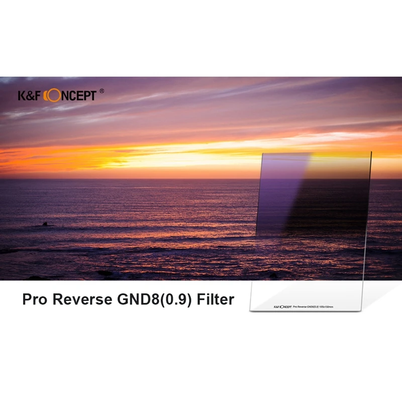 

FFYY-K&F Concept Reverse Neutral Density Filter 100X150Mm 0.9 Graduated Filter Multi Coated Compatible with Cokin Z Holder