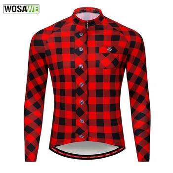 

WOSAWE Mountain Bike Cycling Jersey Cycling Jersey Sweat-absorbent Long-sleeved Sunscreen Cycling Jersey mtb long sleeve sweats