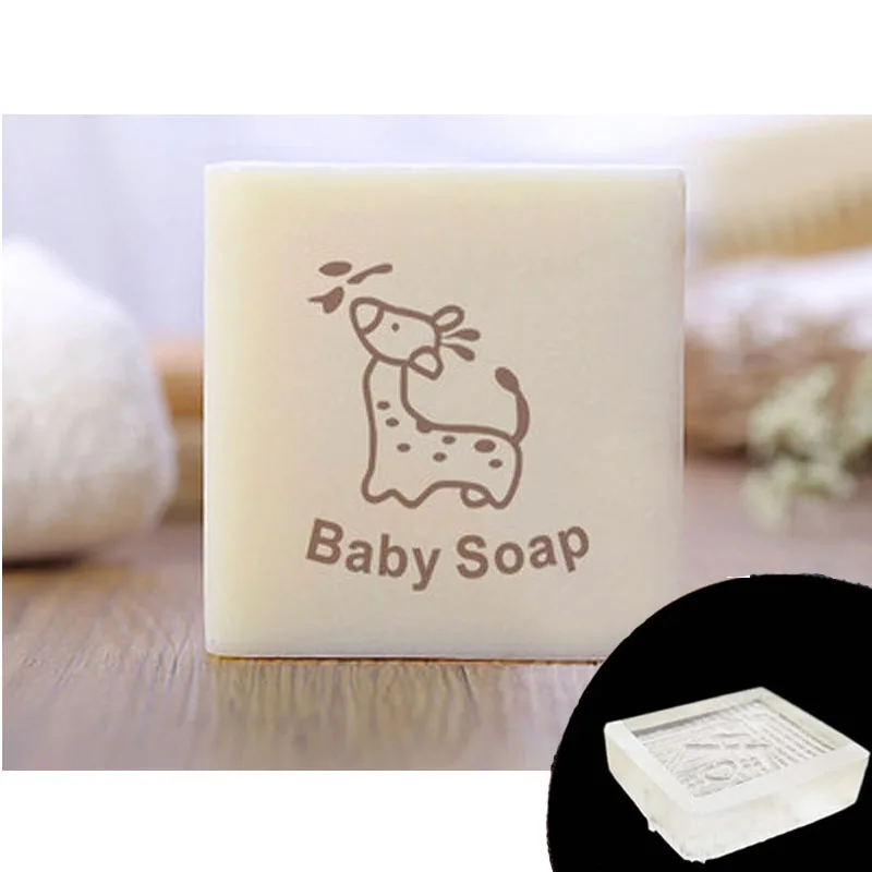 Transparent Natural Elephant Clear Soap Stamp, Cartoon Animal Soap Stamps, Acrylic Stamp, Custom for Soap and Cookie
