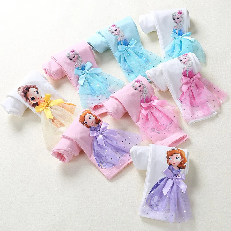 

3D Print Anna Elsa Girls Leggings Autumn Winter Girls Pants Velvet Thicken Warm Kids Children Clothing For Winter Sports Pants