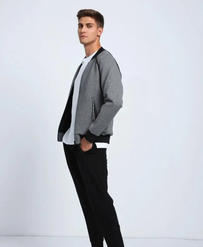  Xiaomi Men baseball jacket Light comfortable long-staple cotton Men's collar pilot jacket Casual Ru