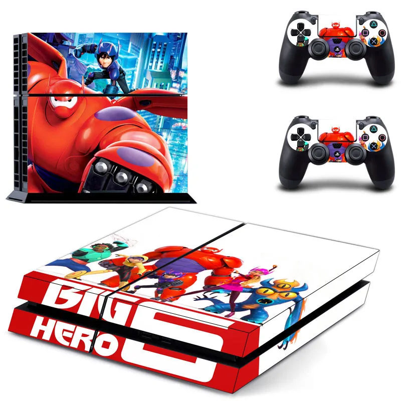 PS4 Big Hero 6 Vinly Skin PS 4 стикер Play station 4 стикер s Pegatinas Adesivo для консоли playstation 4 и 2 контроллера