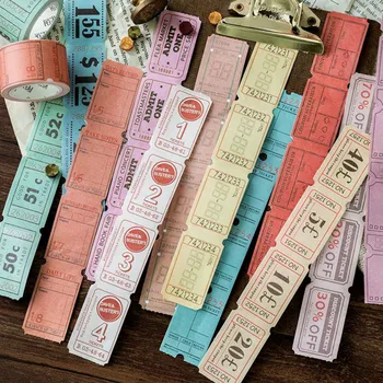 

Old Ticket Cool Wide Washi Tape DIY Bullet Journal Decoration Supplies