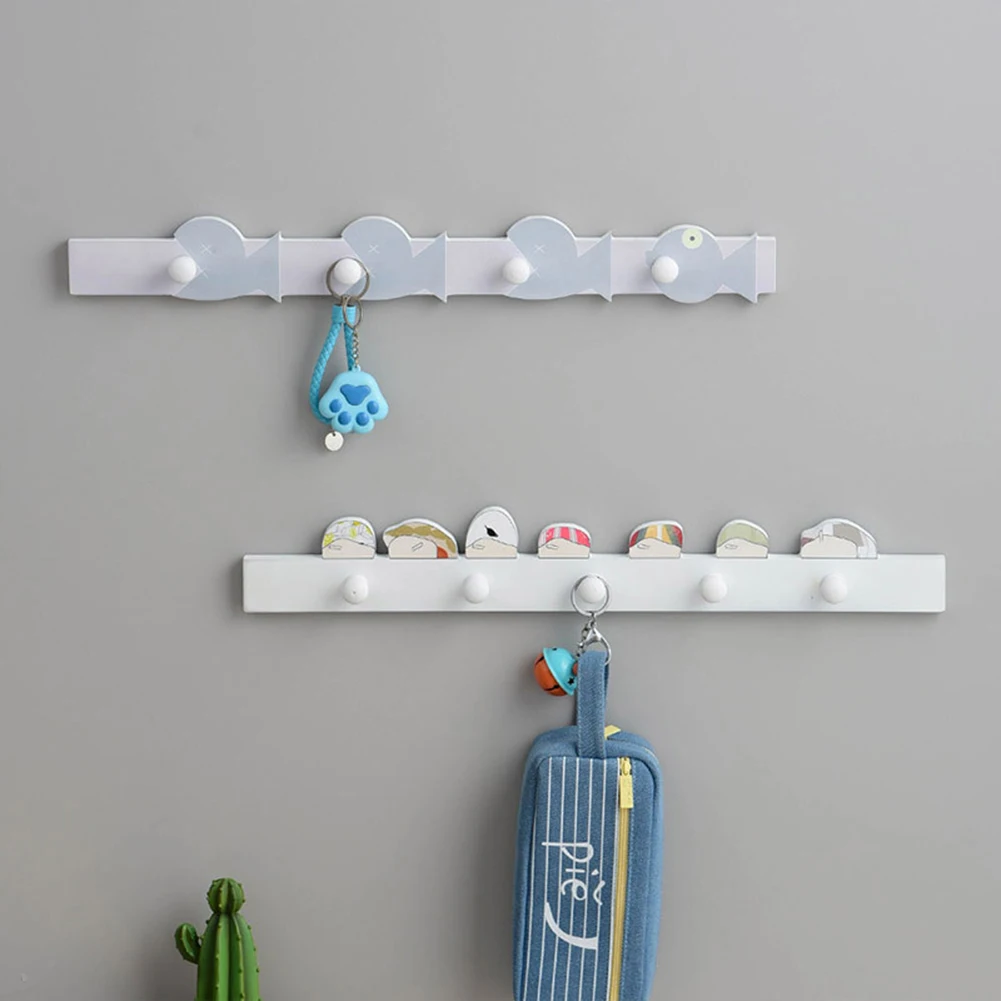 Creative Cute Shape Nail-free Wall Clothes Hooks Kids Room