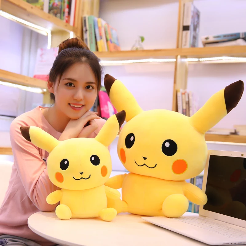 Explosion style cute anime cartoon animal fashion pikachu plush toy doll pillow doll home sofa decoration skin-friendly fabric g