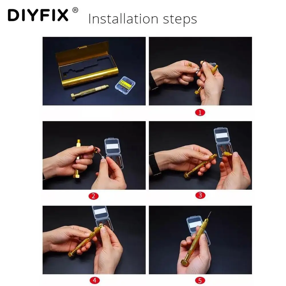 Набор отверток DIYFIX с ограниченным крутящим моментом Y Tip Phillips P2 Pentalobe Torx Hex для iPhone