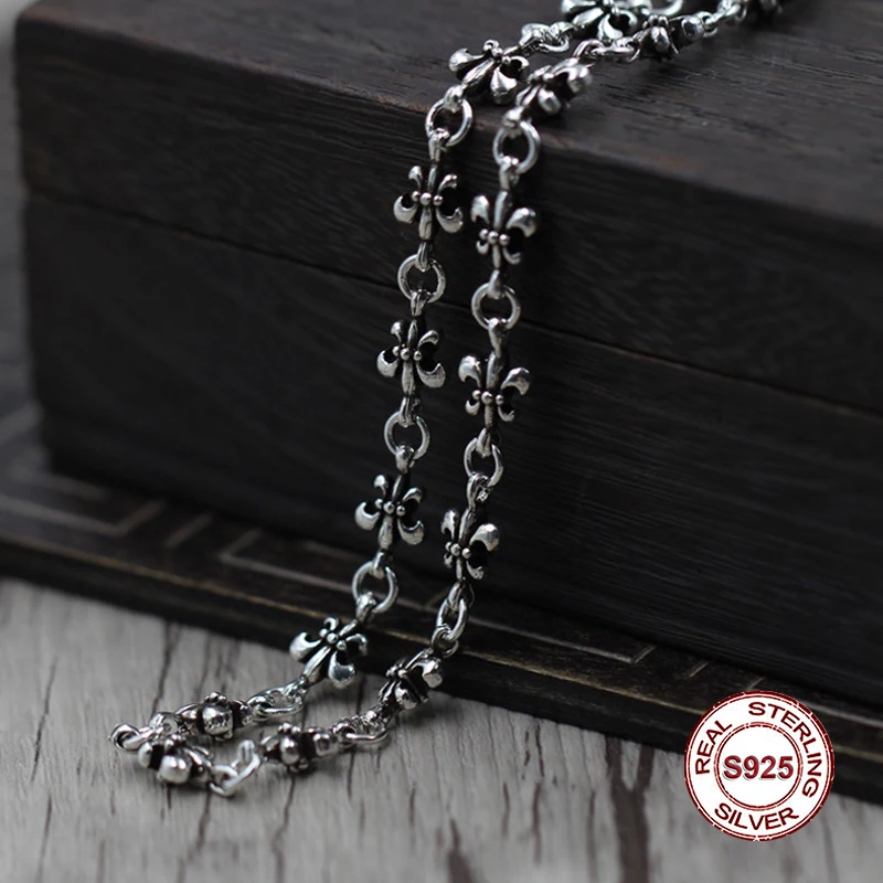 

Sterling Silver Necklace Personality simple wild style boat anchor necklace Classic couple style sweater chain Send a gift lover