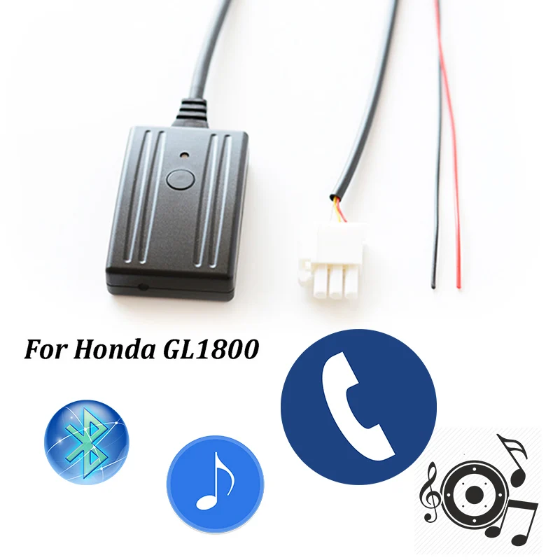 Handsfree Bluetooth Module Radio Stereo Music Cable Adaptor For HONDA GL1800 universal bluetooth compatible module radio stereo aux music cable adapter electronic accessories for honda gl1800