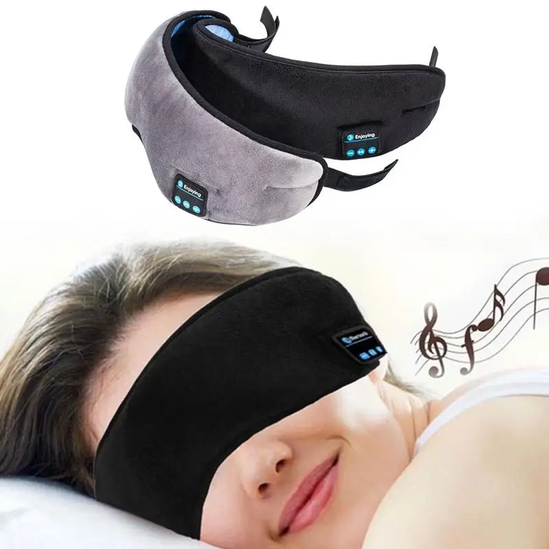 Bluetooth 5.0 Sleep Mask Earphone With Built in Speakers Mic