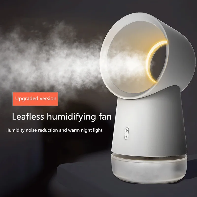 

New technology USB3 in 1 mini cooling fan leafless desktop fan defogger humidifier multi-function fan desktop cooling spray fan