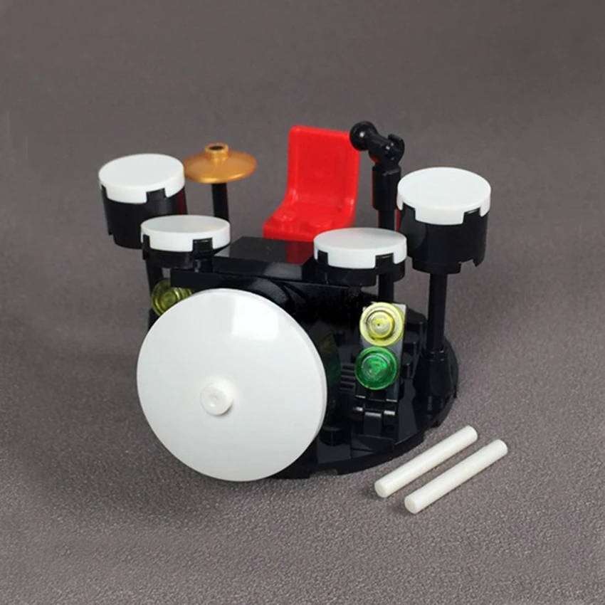 Single Legoings City Figure Accessories Building Block Rock Music Instrument Drum MOC Accessories Brick DIY Children's Toy Gift (2)