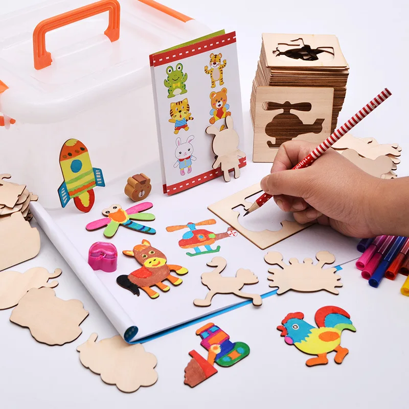 

Children Learn to Draw Suit Tool Graffiti Painting Coloring Drawing Painted Creative Template Educational Toy 0.84