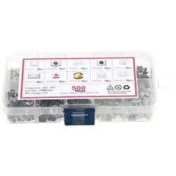 Micro interrupteur Tactile à bouton poussoir pour télécommande de voiture, 10 Types, 500 pièces/boîte 