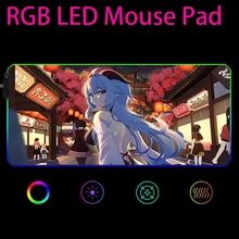 

Genshin Impact Kawaii Mouse Pad Mause Pad Gamer Desk Mat Rgb Mousepad Gaming Mouse Mats Xxl Mice Keyboards Computer Backlit Mat