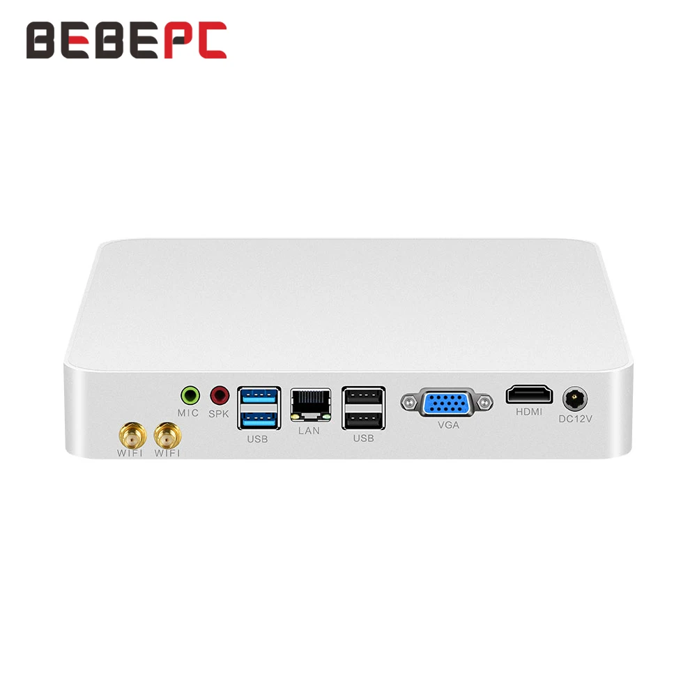 Кулер для мини компьютера Intel Core i7 7500U i5 7200U 4200U 3317U DDR3L Windows 10 Wifi HDMI 6 * USB|fanless mini pc|mini