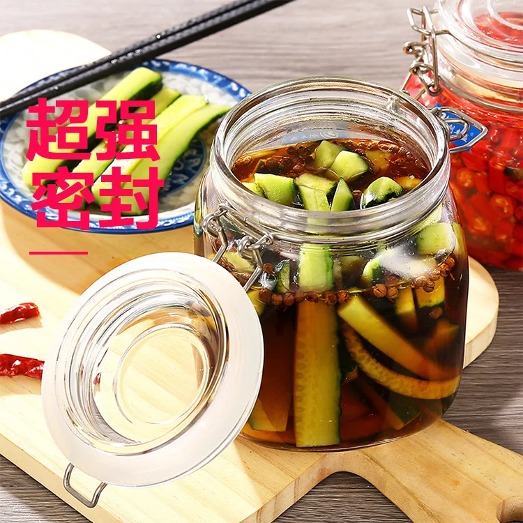 Square Sealed Stainless Steel Storage Cans Pickle Tank Food Jam Bottle Enzyme Bottle Milk Powder Storage Tank with Lid Bottle