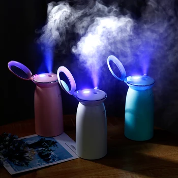 

Home Office Car Ultrasonic Air Humidifier Aromatherapy Mist Maker 350ml USB aroma oil diffuser Wood Electric Humidifier 2020 New
