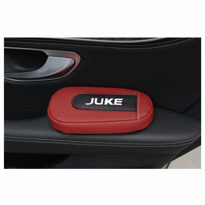 Для Nissan Juke стильная и удобная подушка для ног наколенники подлокотник аксессуары для салона автомобиля - Название цвета: redwhite