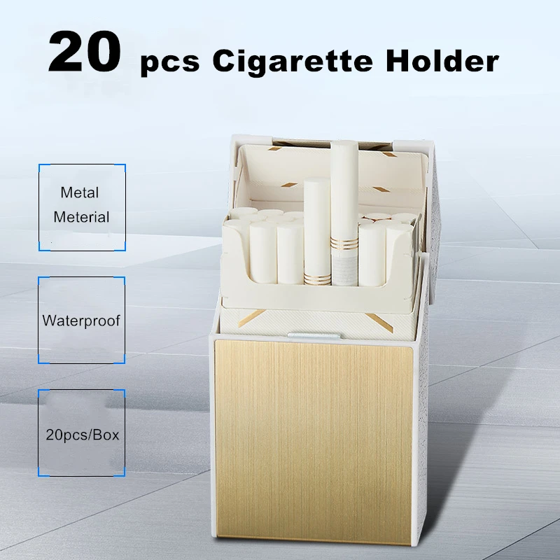 20 шт. портсигар с табаком Плазменные зажигалки двойной дуги USB Зажигалка Водонепроницаемый Карманный чехол для сигарет электронный гаджет для мужчин