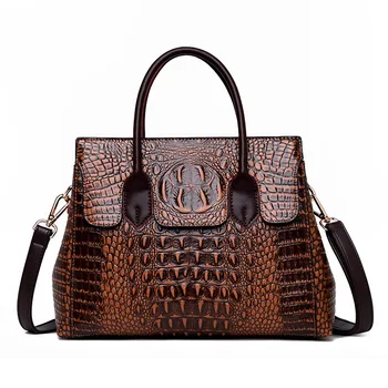 

Elegance Stylish Snake Embossed Luxury Bag Sling Messenger Bag Crocodile PU Leather Tote Bag Ladies Women's Handbags