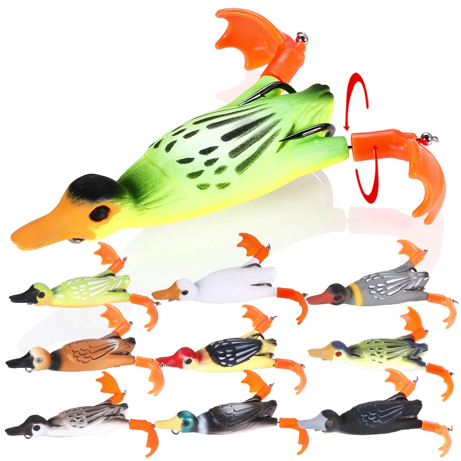 

Lure Propeller Flippers Duck 11.2G 9.5cm Floating Top Water Rotating Vobler Tractor Propeller Ducklings For Fishing