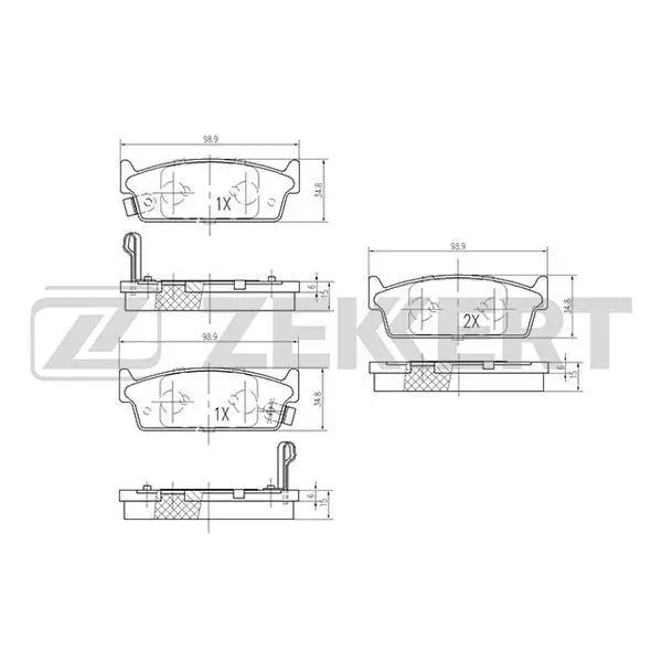 Колодки торм. диск. зад Infiniti M30 89- Nissan 200 SX(S13) 88