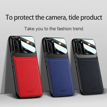

50pcs/lot Back Phone Case For Huawei Enjoy 9 9S Y7 Pro P Smart Plus Y9 2019 Honor 10i 20i Organic PC Grained Leather Cover