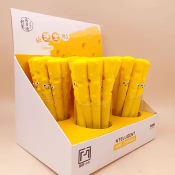 

48pcs Per Set Gel Pens Cheese Stick Black Colored Kawaii Gel-ink Pens Pens for Writing Cute Stationery Office School Supplies