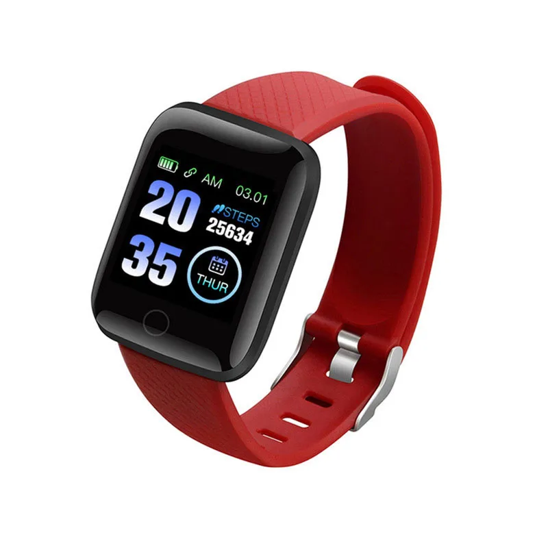 D13pro Red Смарт-браслет, кровяное давление, 1,14 дюймов, экран, фитнес-трекер, часы, пульсометр, фитнес-браслет, водонепроницаемый, музыкальный контроль для мужчин и женщин - Цвет: D13pro Red