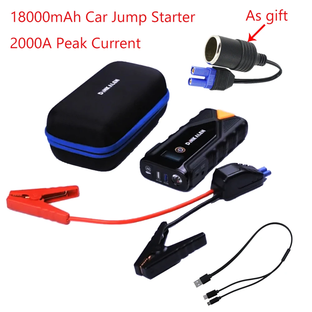 

Multi-function 2000A Starting Device 12V 18000mAh Car Jump Starter Power Bank Portable Car Battery Booster Charger Car Starter