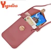 Yogodlns Mobile Phone Bag Women PU Leather Shoulder Bag Phone Bag for Universal Phone Cash Female Single Crossbody Handbags 6