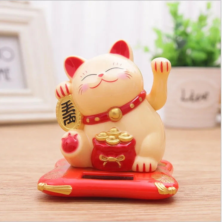 Yellow Strongwell китайская счастливая статуэтка кота дрожащая рука кошка фэн шуй ремесло фэншуй автомобиль украшения дома аксессуары Настольный подарок - Цвет: Yellow