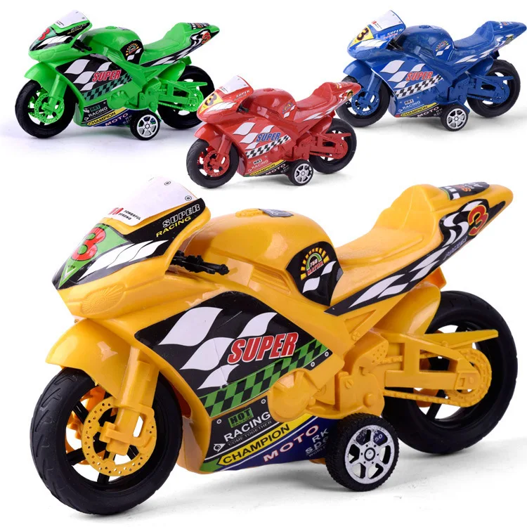 

New Style Model Inertia Motorcycle Toy Car Children Model of Plastic Car Toy Stall Supply of Goods Wholesale