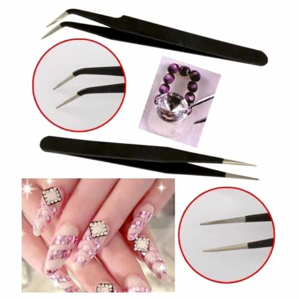 

2019 new hot Black Women Acrylic Gel Nail Art Rhinestones Paillette Nipper Picking DIY ToolCosmetics Beauty