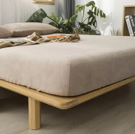 Beige 3 шт./компл. коралловый флис простыня и наволочка Зима Распродажа Постельное белье однотонная/полоса Анти-статический теплый постельное белье - Цвет: Beige