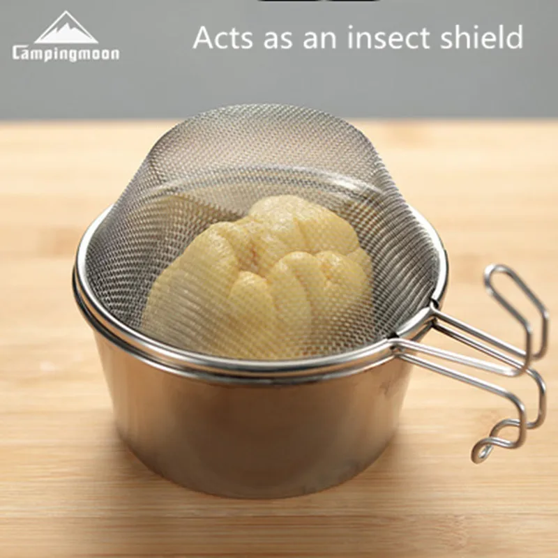 Outdoor Filter Mesh Scoop Bowl Campingmoon S213 Stainless Steel Fine Strainer 4