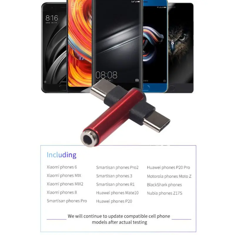 Аудио конвертер для наушников usb type C до 3,5 мм, AUX, разъем для зарядки адаптера для телефона