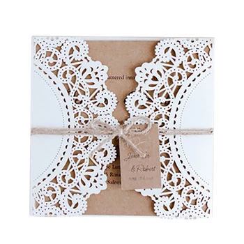 

New Design Small Card Custom Print Wedding Greeting Card White Print Invitation Card Invitation