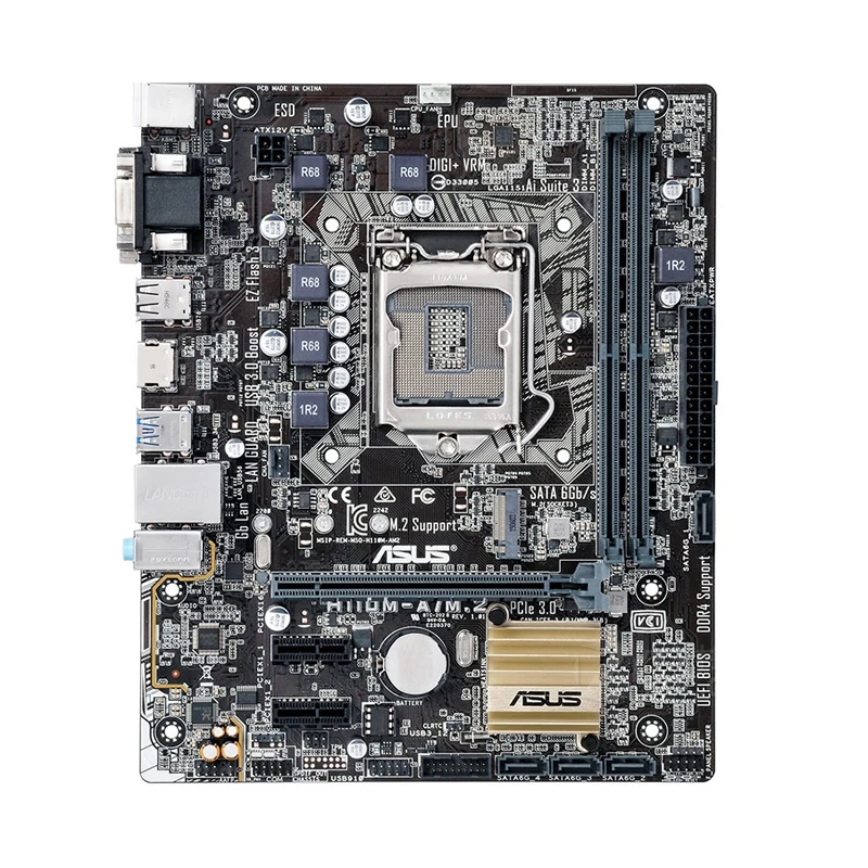 Материнская плата ASUS H110M-A/M.2 1151 материнская DDR4 32 Гб 2133 МГц Intel H110 с поддержкой