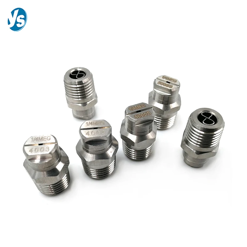 1/4" MEG High Pressure Washer Nozzle, Street Cleanout Sprinkler Nozzle Flat Fan Spray Nozzle 0-65 Degress Spray Angle 3