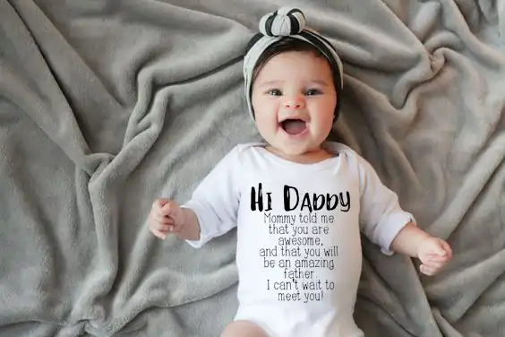 Barboteuse Manches Longues Pour Garcons Et Filles Ensemble Gorge Avec Impression Impressionnante Hi Papa Maman Dit Me That You M Pour Bebe Garcon Et Fille Aliexpress