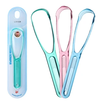 

1PC Plastic Tongue Scraper Adult Tongue Cleaner Brush Oral Hygiene Dental Tongue Fresh Breath Cleaning Care Brush Oral