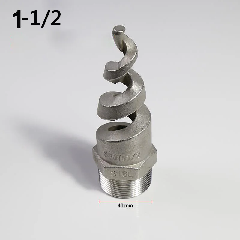 Нержавеющая сталь Спираль Конус форсункой разбрызгиватель головки 1/" 3/8" 1/" 3/4" 1-4 года дюймов SS316 спиральная струя насадка