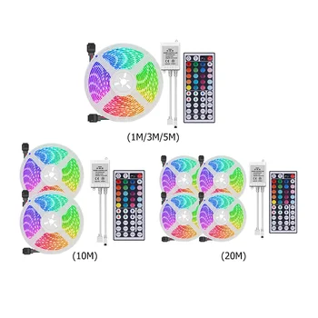 

3/5/10/20m LED Strip IP33 RGB SMD 3528 Strip LED Light Flexible Ribbon Lights Stripe DC 12V RGB Diode Tape IR Controller Adapter