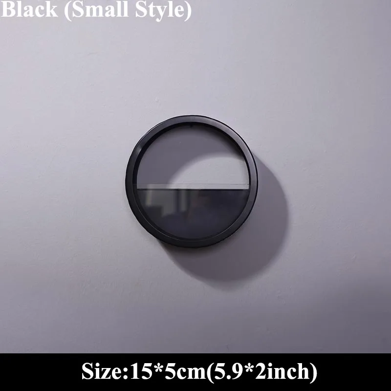 Black (Small) Современная креативная круглая железная стеклянная стенная ваза настенные растения для дома, гостиной, офиса, ресторана, подвесной цветочный горшок, растение, Настенный декор - Цвет: Black (Small)